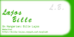 lajos bille business card